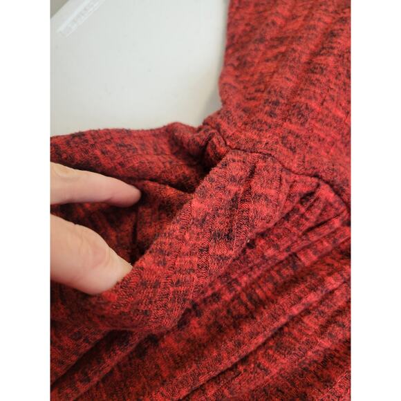 Torrid Red Mini Brushed Rib Tiered Long Sleeve Skater Dress Women's Plus Size 4 - Picture 13 of 16